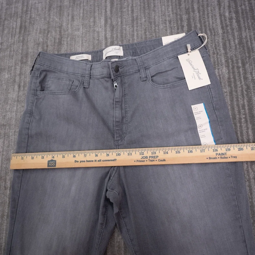 Universal Thread Skinny Jeans Womens 14 Grey NEW High Rise Fair Trade Stretch